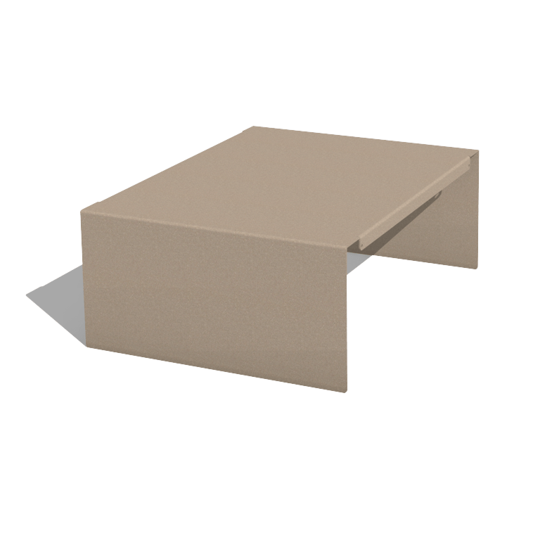 Platforma iz korito za rože iz prašno barvanega jekla 40 x 51 x 20 cm