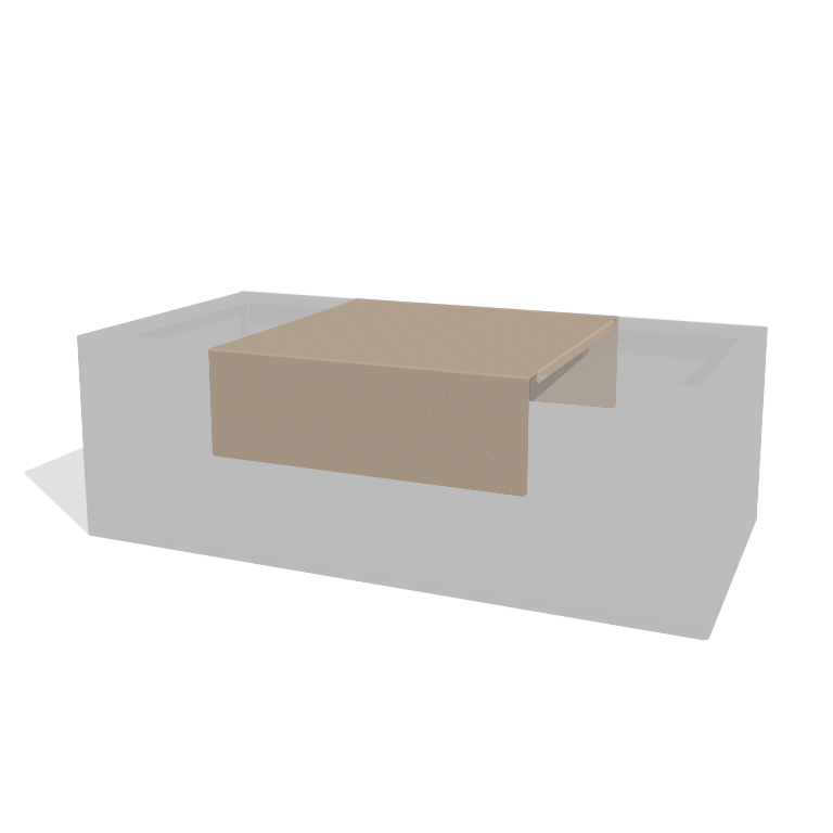 Platforma iz korito za rože iz prašno barvanega jekla 60 x 61 x 20 cm