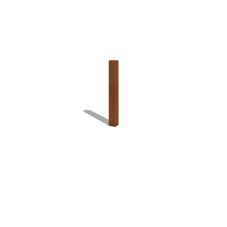 Ograjni steber iz jekla corten 100 cm