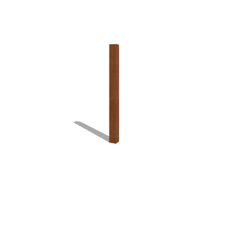 Ograjni steber iz jekla corten 150 cm