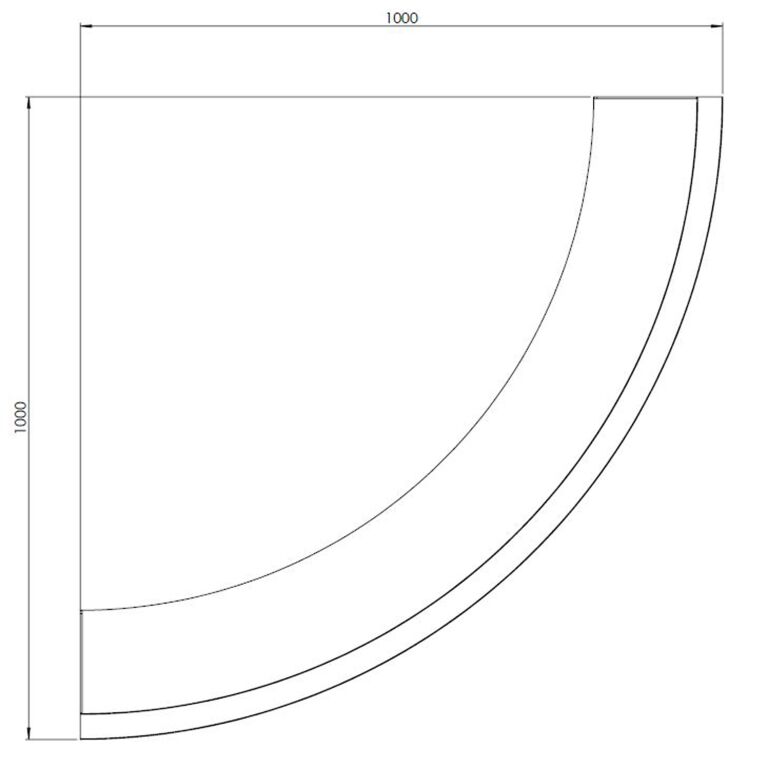 Škarpa iz jekla corten zunanja krivulja 100 x 100 cm (višina 50 cm)
