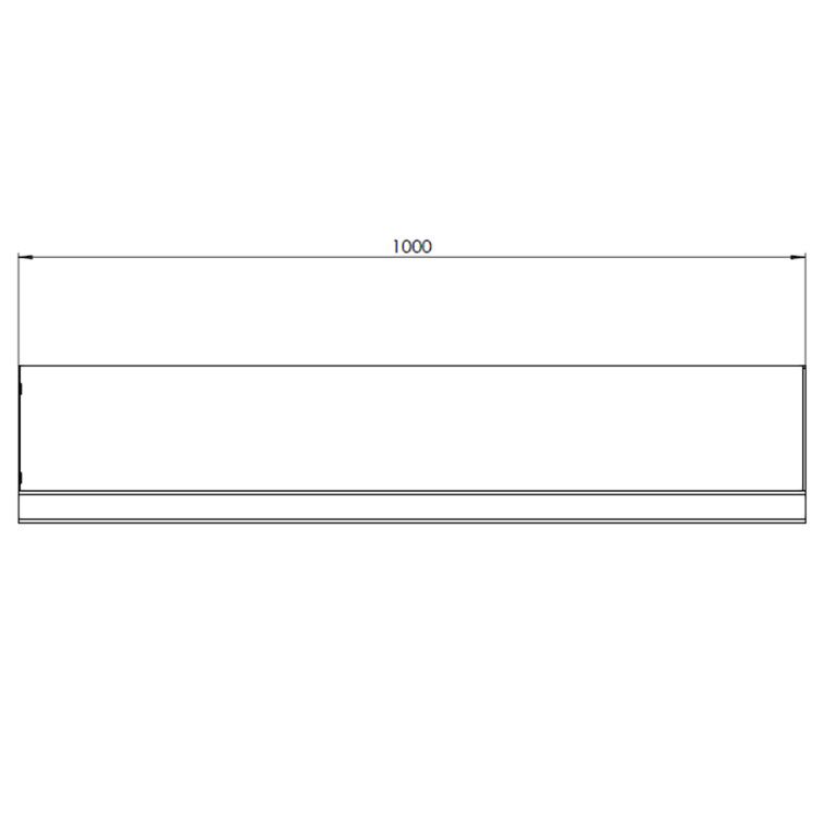 Škarpa iz jekla corten ravno 100 cm (višina 50 cm)