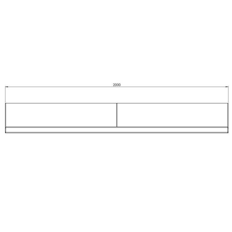 Škarpa iz jekla corten ravno 200 cm (višina 30 cm)
