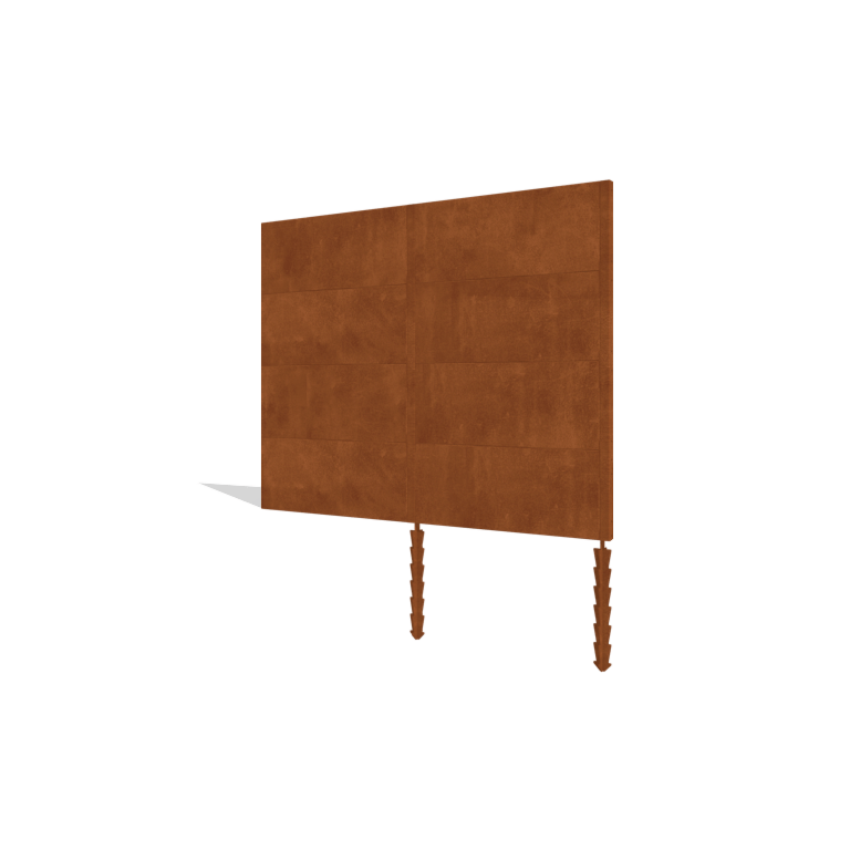 Vrtna ograja iz jekla corten H4 setti 252 cm