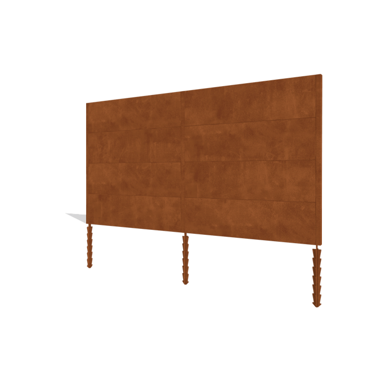 Vrtna ograja iz jekla corten H4 täydellinen sarja 378 cm