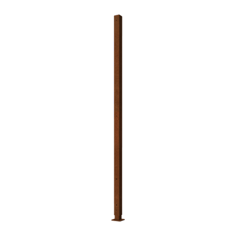 Stojalo iz jekla corten ravna podlaga kotiček s 190 x 6 x 6 cm