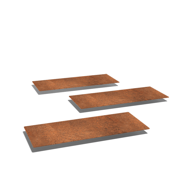 Pohodna plošča iz jekla corten Pravokotnik 60 x 25 cm