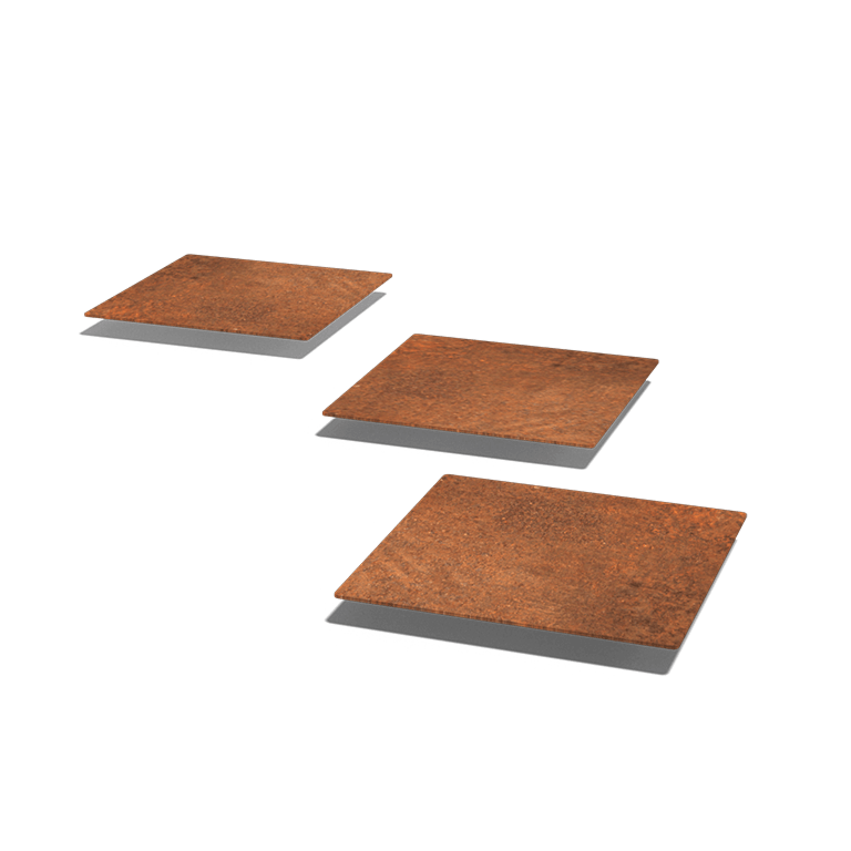 Pohodna plošča iz jekla corten Kvadrat 30 x 30 cm