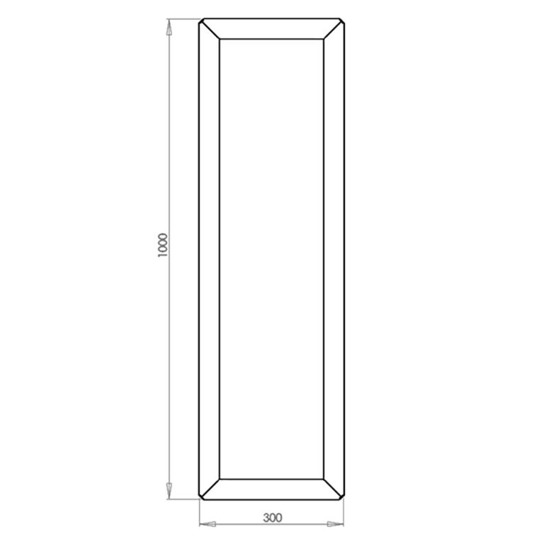 Korito za rože iz prašno barvanega jekla Texas 30 x 100 cm
