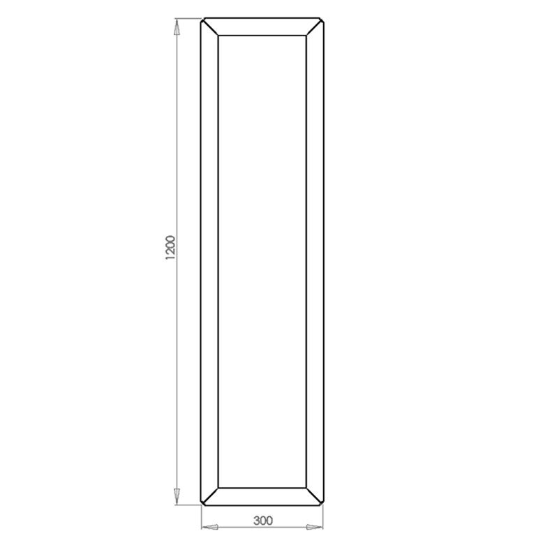Korito za rože iz prašno barvanega jekla Texas 30 x 120 cm