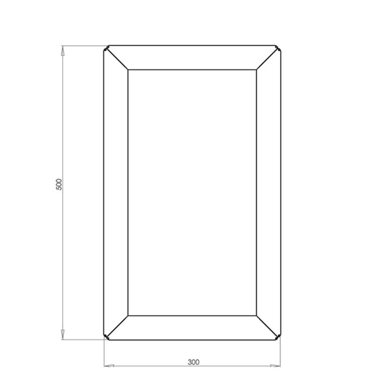 Korito za rože iz prašno barvanega jekla Teksas 30 x 50 cm