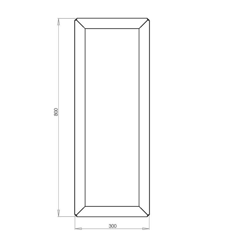 Korito za rože iz jekla corten Teksas 30 x 80 cm
