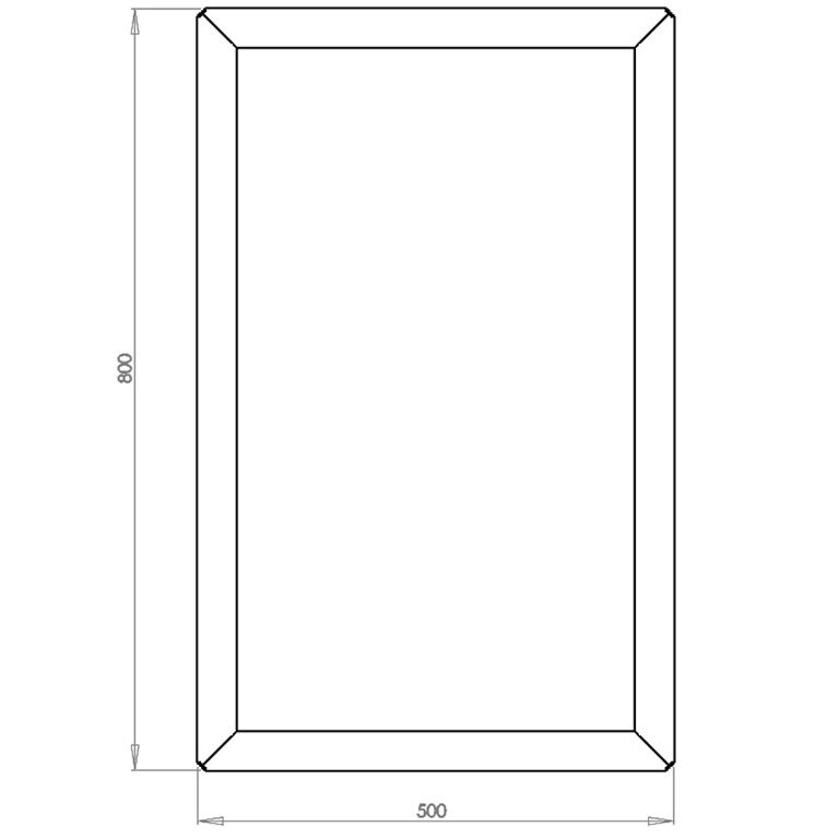 Korito za rože iz prašno barvanega jekla Texas 50 x 80 cm