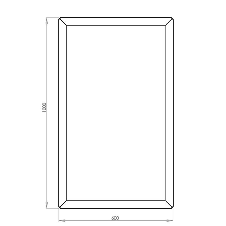 Korito za rože iz prašno barvanega jekla Texas 60 x 100 cm