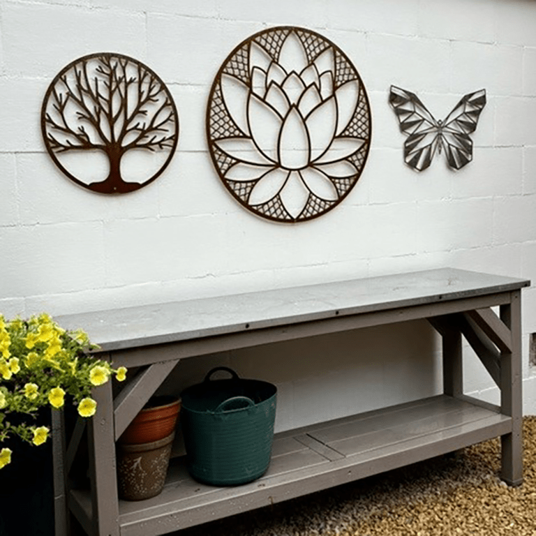 Stenska dekoracija iz jekla corten Lotus