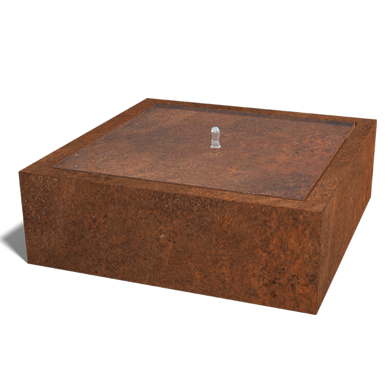 Fontana iz jekla corten 120 x 120 x 40 cm