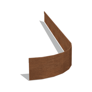 Obrobe za gredice iz jekla corten sploščeno FLEX 13 cm (dolžina 150 cm)