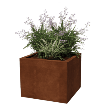 Korito za rože iz jekla corten Miami 50 x 50 cm
