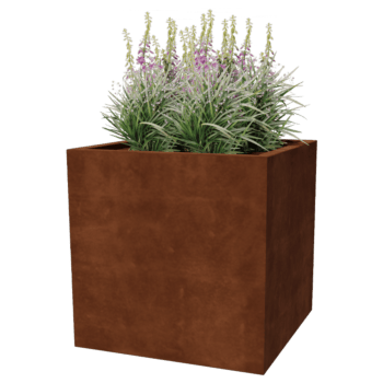 Varjeno korito za rože iz jekla corten Montana 80 x 80 x 80 cm