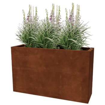 Korito za rože iz jekla corten Teksas 30 x 100 cm