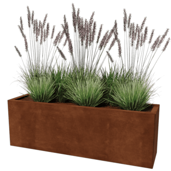 Korito za rože iz jekla corten Texas 30 x 120 cm