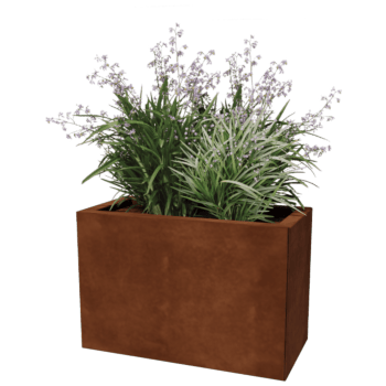 Korito za rože iz jekla corten Texas 30 x 60 cm