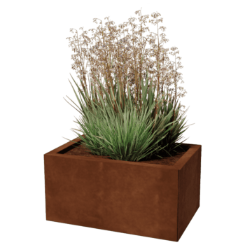 Korito za rože iz jekla corten Teksas 40 x 60 cm