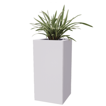 Jekleno korito za rože - Kvadrat - 30 x 30 x 30 cm - Druga RAL barva - Z dnoploščo