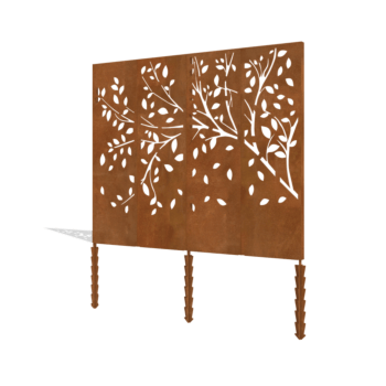 Celoten komplet kortinskega jekla panelno drevo 240 x 6 x 190 cm