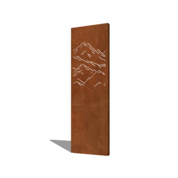 Vrtna plošča iz jekla corten gore sestava 3 60 x 6 x 190 cm