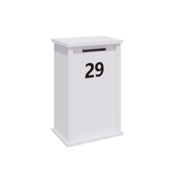 Jekleni poštni nabiralnik - Arizona M - 60 x 40 x 100 cm - RAL9010 mat (bela)