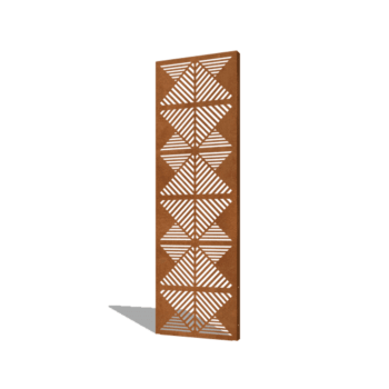 Vrtna plošča iz jekla corten črte sestava 2 60 x 6 x 190 cm