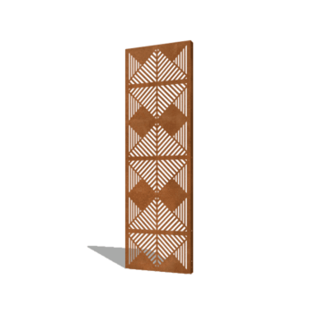 Vrtna plošča iz jekla corten črte sestava 3 60 x 6 x 190 cm