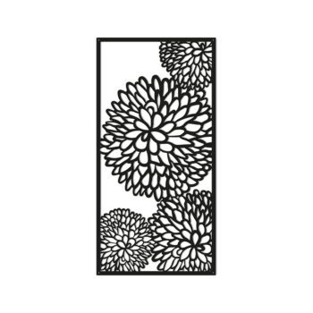Jeklena stenska dekoracija - Cvet 2.0 Small - 60 x 30,1 cm