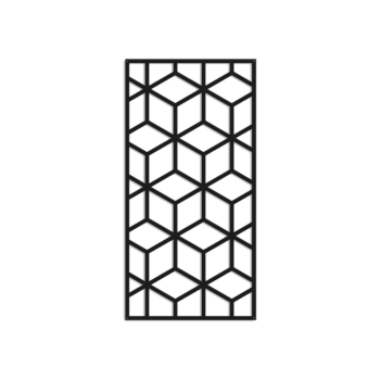 Jeklena stenska dekoracija - Geometrijski 2.0 Large - 100 x 50 cm