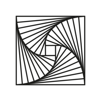 Jeklena stenska dekoracija - Geometrijski 3.0 Large - 80 x 80 cm