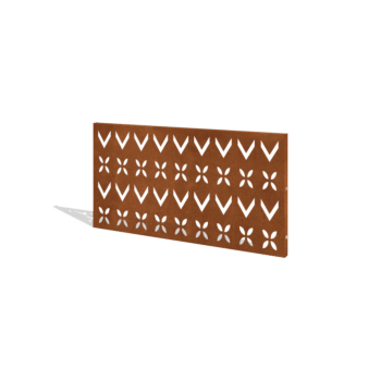 Vrtna ograja iz jekla corten H ploščo V 120 x 63,3 cm