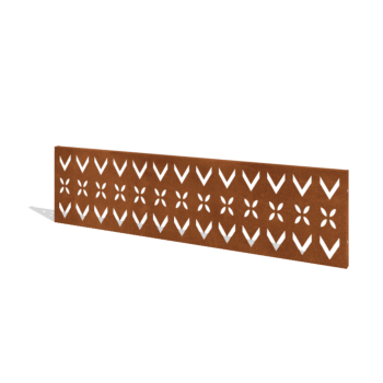 Vrtna ograja iz jekla corten H ploščo V 180 x 47,5 cm