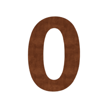 Corten jeklena hišna številka 0 - 20,4 x 30 cm