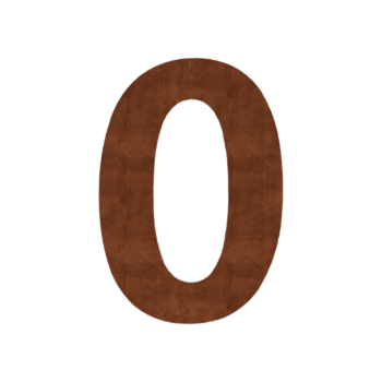 Corten jeklena hišna številka 0 - 55,4 x 80 cm