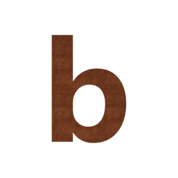 Corten jeklena hišna številka B - 9,9 x 15 cm