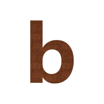 Corten jeklena hišna številka B - 30 x 43,1 cm