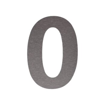 Hišna številka iz nerjavečega jekla 0 - 34,6 x 50 cm - Krtačeno