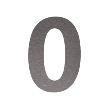 Hišna številka iz nerjavečega jekla 0 - 55,4 x 80 cm - Krtačeno