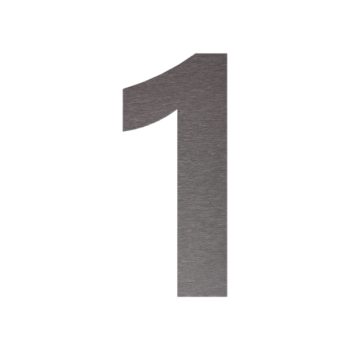 Hišna številka iz nerjavečega jekla 1 - 34,3 x 80 cm - Krtačeno