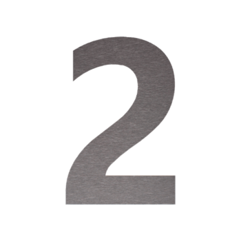 Hišna številka iz nerjavečega jekla 2 - 52,3 x 80 cm - Krtačeno