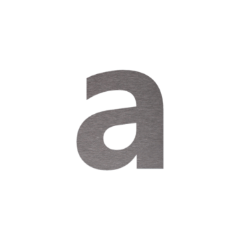 Hišna številka iz nerjavečega jekla A - 26,1 x 30 cm - Krtačeno