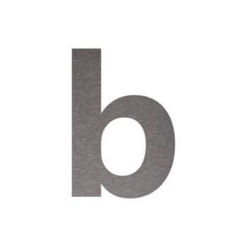 Hišna številka iz nerjavečega jekla B - 30 x 43,1 cm - Krtačeno