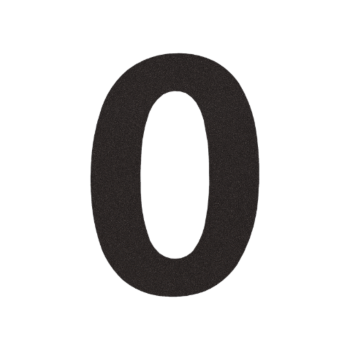 Hišna številka iz nerjavečega jekla 0 - 34,6 x 50 cm - RAL9005 Fina struktura (črna)