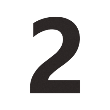 Hišna številka iz nerjavečega jekla 2 - 32,7 x 50 cm - RAL9005 Fina struktura (črna)